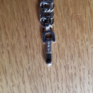 Monet silver tone bracelet w/signed clasp